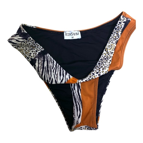 Icon Swim Multi Print One Shoulder Bikini Set - Picture 5 of 7